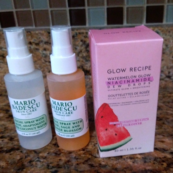 3PC🌸Glow Recipe Watermelon Glow Niacinamide Dew Drops 40ml BNIB+M.B Toner Mist - Picture 7 of 8